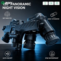 Kacamata Penglihatan Malam Panoramik 120 Derajat JKNV DB212 Gen2 Plus Empat Tabung FOV Lebar Terpasang di Helm NVG