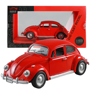 รถโมเดลโลหะผสม SR New Style 1:18 รุ่นปี <span class=keywords><strong>1955</strong></span> Beetle ของสะสมสไตล์เยอรมันคลาสสิก สมจริงสูง ประตูเปิดได้ - Product Image 1