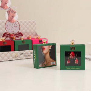 Custom Sliding Drawers Luxury Jewelry Packaging Paper Gift Box with Handle for Bracelet Jewelry Package with Diamond - Product Image 2