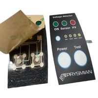 Clavier à membrane à dôme métallique en matériaux PET, PC, PVC, caoutchouc, silicone, non-tactile, avec adhésif 3M467 et LED, Fournisseur d'or