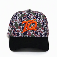 Gorras de Béisbol de 5 Paneles con Estampado de Camuflaje Boscoso y Frutas, Hebilla Plateada de Cobre, Logotipo Personalizado al por Mayor, Transpirables e Impermeables
