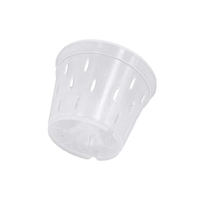 Clear Orchid pots with Holes Plastic Flower Planter hard plastic orchid pot
