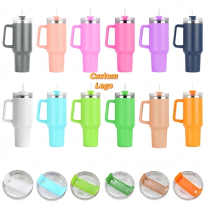 Tasse à café de voyage de sport avec logo personnalisé de la plus haute qualité avec couvercle Bouteille numérique Flacon à vide en acier inoxydable à double paroi avec paille - Product Image 6