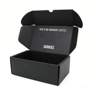 Boîte d'Emballage Personnalisée en Carton Ondulé Noir avec Logo pour Expédition E-commerce Recyclable