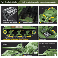 100081 Sherman M4A1 askeri Model tankı blok yapı oyuncaklar çocuklar için ordu tankı yapı setleri