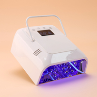 Lampe UV LED Professionnelle Portable pour Séchage des Ongles avec Câbles, Ventilateur de Refroidissement Haute Vitesse 108W, Batterie 5200mAh pour Salon et Usage Domestique, Alimentation par Prise Secteur