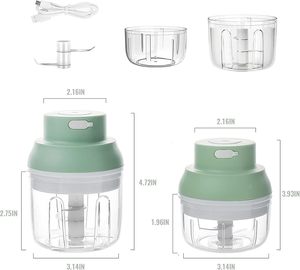 USB Charging Portable Mini Electric Kitchen Tools 100ml Eco-Friendly Plastic Garlic <b>Chopper</b> Meat Grinder <b>Vegetable</b> Masher - Product Image 6