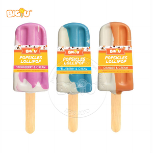 Fabricant de bonbons vente Halal fruits crème glacée Popsicle forme fruits <span class=keywords><strong>sucette</strong></span> dure jouet bonbons <span class=keywords><strong>sucette</strong></span> - Product Image 2