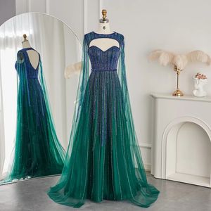 <span class=keywords><strong>Abito</strong></span> <span class=keywords><strong>da</strong></span> <span class=keywords><strong>Sera</strong></span> di Lusso Dubai <span class=keywords><strong>Fucsia</strong></span> con Maniche a Mantella 2024 Verde Smeraldo Abiti <span class=keywords><strong>da</strong></span> Cerimonia per Donne Arabe Sz386-1 - Product Image 5