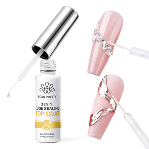 BORN PRETTY Gel de finition à pointe fine de précision pour nail art, peinture de lignes, effets de texture 3D ondulée, couche de finition partielle - Product Image 1