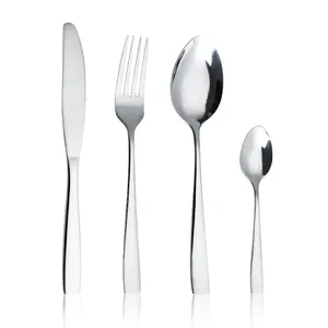 Oem giá rẻ giá muỗng nĩa dao thép không gỉ Dao Kéo 24 cái tái sử dụng Flatware Set