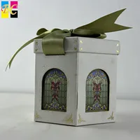 Boîte en papier personnalisée à prix de gros pour cadeaux, boîte hexagonale avec couvercle et base, boîte cadeau avec ruban pour Noël