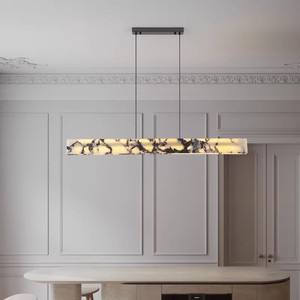 Lámpara Colgante Moderna de Mármol Bulgari Natural para Mesa de Comedor Larga, Piedra Natural para Dormitorio, Sala de Estar, Hotel, Isla de Cocina - Product Image 1