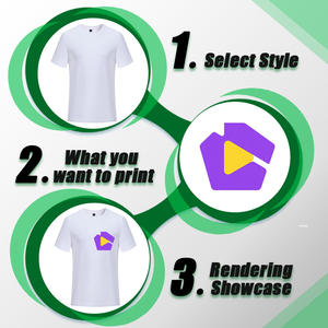 Camiseta Casual Personalizable 100% Algodón, Corte Holgado, Color Sólido, Tejido de Punto con Parches, Estilo Hip Hop, para Hombre - Product Image 3