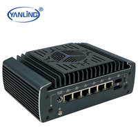 Firewall Mini Tanpa Kipas Intel I5-1235U Generasi ke-12 10-Core 6x2.5GbE 4xPOE M.2 NVMe DDR4 64GB Watchdog TPM2.0 untuk Router Perusahaan