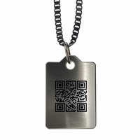 Carte de visite professionnelle haut de gamme WD personnalisée en métal avec NFC, code QR, en acier inoxydable brossé moulé sous pression durable, avec chaîne porte-clés en métal
