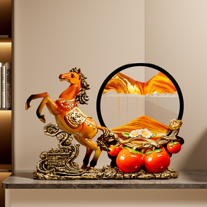 Escultura de Arena Fluida con Forma de Caballo, Adorno de Éxito para Sala de Estar, Mueble de TV, Decoración del Hogar, Regalo - Product Image 4
