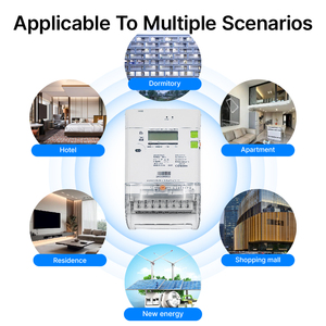 Đồng hồ điện thông minh ba pha kỹ thuật số Đồng hồ điện thông minh ba pha đồng hồ điện thông minh <span class=keywords><strong>GSM</strong></span> dừng năng lượng điện kWh - Product Image 6