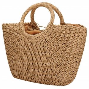 Sacs à Main Tisses Blancs Pour Femmes Fourre Tout Haute Qualité Sac Avec Fermeture Eclair Grossistes De Plage En Paille - Product Image 1