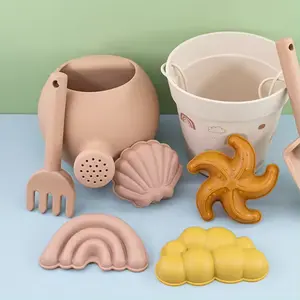 Silicone spiaggia e giardinaggio Set innaffiatoio pala rastrello bagno giocattolo-per la selezione nidificazione e impilamento