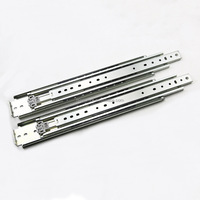 1 Paire de glissières de tiroir à extension complète 3 voies, anti-corrosion, 8-60 pouces, avec roulement à billes, 76 mm, 120 kg