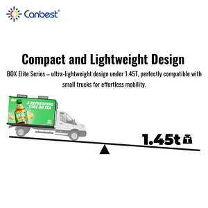 Pantalla <span class=keywords><strong>LED</strong></span> Canbest BOX Elite de 9.5 pies para Camiones, 5 Años de Garantía, 6000 Nits, Ultra Ligera, Alimentada por Batería, para Furgonetas Móviles, Compatible con Sprinter - Product Image 4