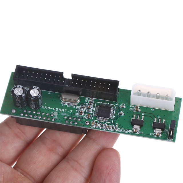 Free Ship PATA IDE to SATA Hard Drive Converter Adapter for 3.5/2.5 HDD SSD DVD FBA Sending Free Barcode