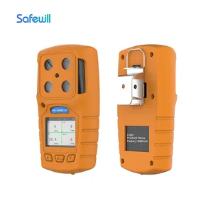 Safewill Hersteller Großhandelspreis tragbarer CO H2S O2 CH4 Testausweis 4 in 1 Multi-Gasanalysator Radon-Gasdetektor