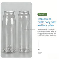 Venta al por mayor de fábrica: Tapa de aluminio para latas de plástico, vaso de plástico transparente de 16 oz para bebidas.