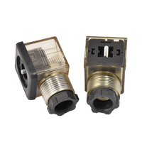 Prise de connecteur de bobine de solénoïde DIN 43650-A avec LED 12.24V DC 3 pôles + boîtier de borne de prise industrielle de terre