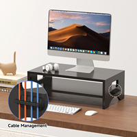 MST032 Support de moniteur robuste pour imprimante d'écran d'ordinateur Support pour ordinateur portable Étagère de bureau Organisateur de bureau