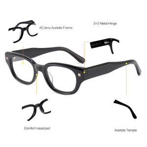 Lunettes ovales en acétate Eco 2026 pour femmes, monture étroite, verres unis, tendance, usage quotidien, pont nasal standard, fabriquées à Wenzhou - Product Image 1