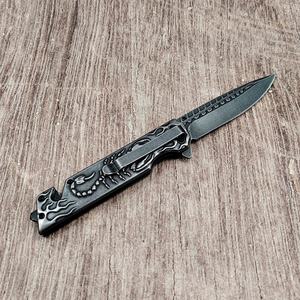 มีดพับ Scorpion Relief Stone Wash ด้ามสแตนเลส ปรับแต่งได้ ระดับ OEM สำหรับ DIY EDC และแคมป์ปิ้ง - Product Image 4