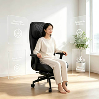 Chaise de massage ergonomique de luxe moderne et portable pour PDG, avec siège réglable 4D et repose-pieds, à vibration, en promotion