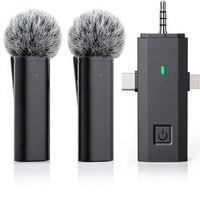 Tragbares Mini-Lavalier-Ansteckmikrofon 2,4G Ultra-Niedrige Verzögerung Drahtloses Mikrofon für Kamera Vlog Interview Außenaufnahmen