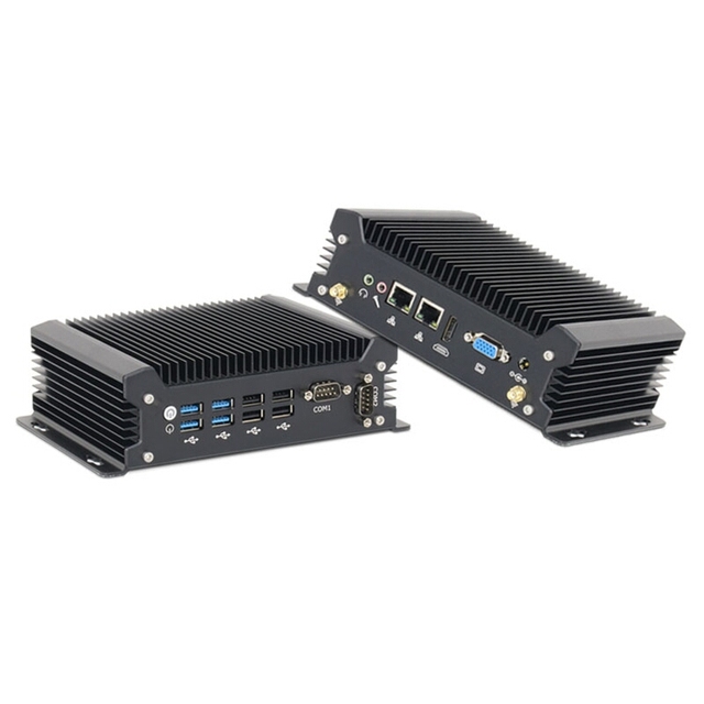 Customizable Industrial Mini PC Fanless Design Embedded Industrial Computer Intel 4th 13th Gen I7 I5 I3 Processors New Stock