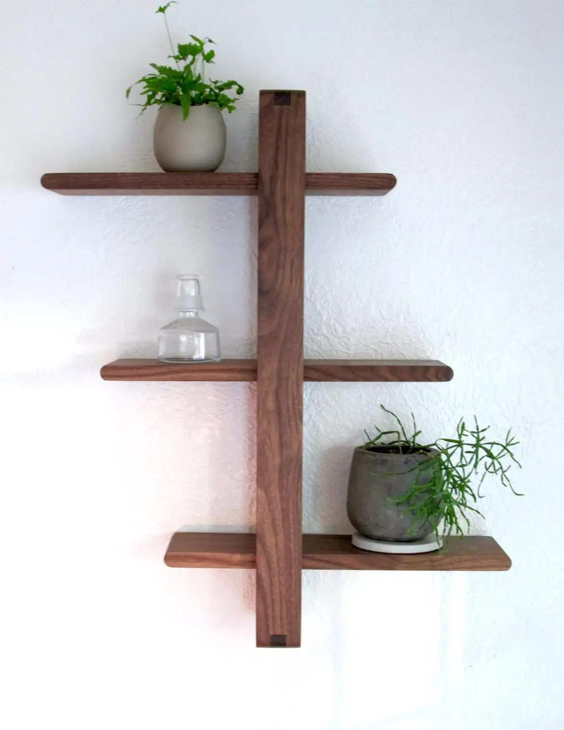 Junji Wooden Shift Shelf Das Original Design Regal Massivholz für Bild Massivholz Kiefer Rustikale schwimmende Regal Regale Rustikal