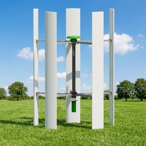 Éolienne à axe vertical de haute qualité 100 kW avec pales en aluminium de 9,5 m de diamètre et régulation automatique de la vitesse du vent - Product Image 4