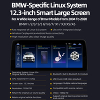 Écran Linux 12,3 pouces pour BMW 2004-2020 X1/X3/X5/X6 Série 1, Navigation GPS DSP sans fil CarPlay pour multimédia, garantie 1 an, tableau de bord