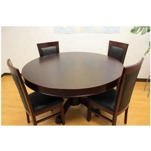 <span class=keywords><strong>Table</strong></span> de <span class=keywords><strong>poker</strong></span> <span class=keywords><strong>ronde</strong></span> professionnelle de luxe de 52 pouces avec pieds en bois massif - Product Image 5