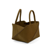 Sac fourre-tout en feutre à empiècements triangulaires, pliable, écologique, cadeau promotionnel, logo personnalisé en relief, pour femme