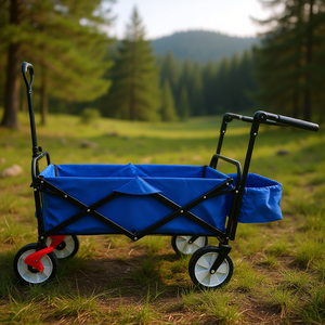 Carrito Plegable para Exteriores Db con 4 Ruedas, Azul, Carrito de Jardín Plegable para Camping y Senderismo - Product Image 2