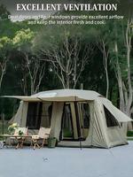Tente de camping gonflable 8 personnes, grande famille, ouverture rapide automatique, imperméable, une chambre, installation facile, 4 saisons, Oxford Air