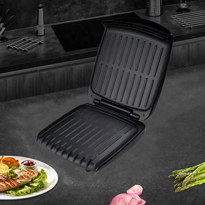 Presse Bbq plate à 4 tranches et couvercle à ouverture facile avec stockage de poussière/vidange d'huile Gril à faible teneur en matières grasses Grill Panini de contact portable - Product Image 4
