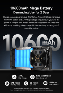 5G Nhiệt Phiên Bản Gồ Ghề Điện Thoại Thông Minh Tầm Nhìn Ban Đêm Máy Ảnh 16GB + 1Tb 10600MAh Toàn Cầu <span class=keywords><strong>NFC</strong></span> <span class=keywords><strong>Android</strong></span> 15 Điện Thoại Di Động Ulefone Armor 28 Siêu - Product Image 4