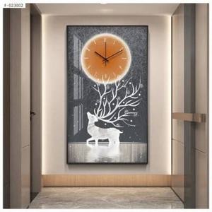 Reloj de Porcelana Artístico de Alta Gama, Reloj de Pared con Pintura Atmosférica, Reloj de Porcelana de Cristal con Pintura de Paisaje Jinshan - Product Image 6
