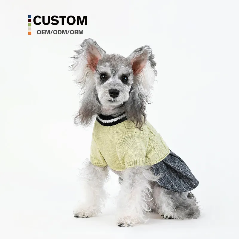 Çok renkler sıcak yumuşak kış kazak Pet köpek giysileri özelleştirilmiş klasik triko kış Jumper Pet örme köpek kazak