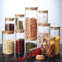 Ensemble de bocaux en verre borosilicate pour la cuisine, outils de rangement pour la maison et la cuisine, directement de l'usine