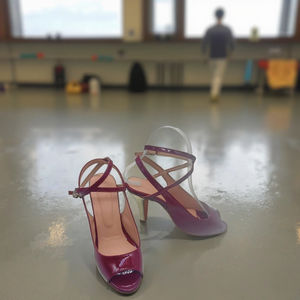 Hermosos Zapatos de Baile de Salón Latinos de Tango, <span class=keywords><strong>Salsa</strong></span>, Jazz y Boda para Mujer, de Cuero Rojo Vino, Tacón Alto Profesional de 9.0 cm, en Promoción - Product Image 6