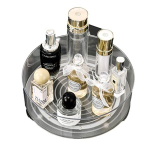 <b>Rotating</b> Cosmetic Organizer Transparent Plastic 360 Degree Makeup Storage <b>Desk</b> Holder For Perfume Lipstick Jewelry - Product Image 5